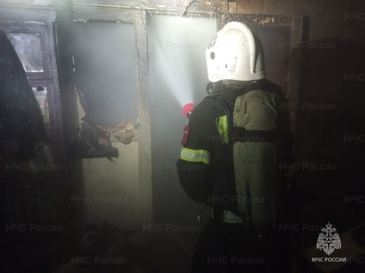 В Новосиле при пожаре пострадал мужчина