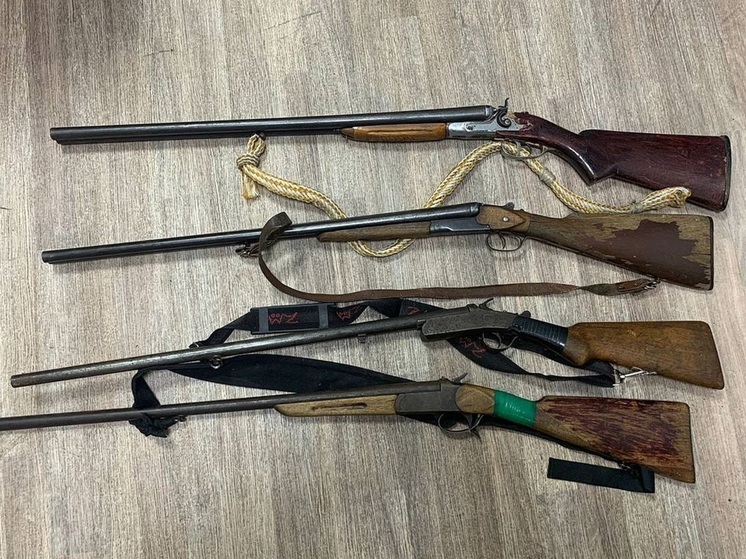 Четыре ружья, порох и патроны изъяли у жителя Курганской области