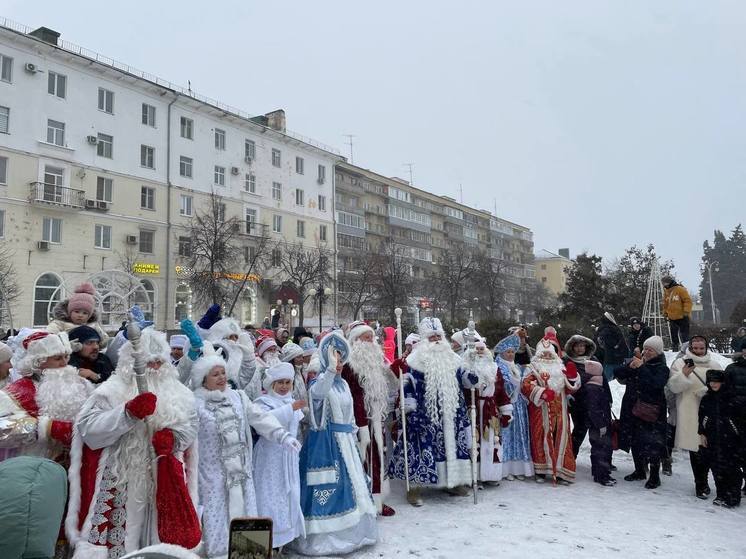 В воскресенье, 15 декабря, Пенза погрузилась в атмосферу Нового года. В 15:00 на Фонтанной площади стартовало шествие ста Дедов Морозов. Вместе с хозяевами нового года по улицам города шли Снегурочки и другие сказочные персонажи – от снеговиков до Бабы-Яги.
