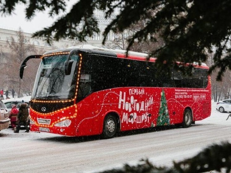 В первую неделю нового года по Новосибирску поедет первый новогодний автобусный маршрут