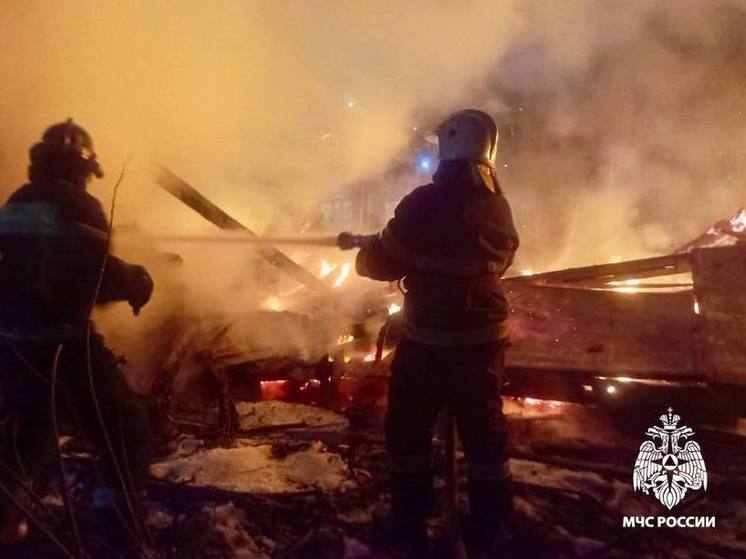 В Тверской области сгорела "заброшка"