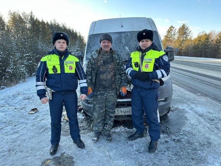 Свердловские автоинспекторы потушили загоревшееся на трассе авто