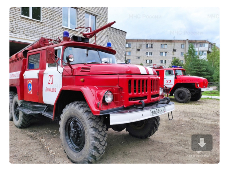 В Лубне под Смоленском произошел пожар