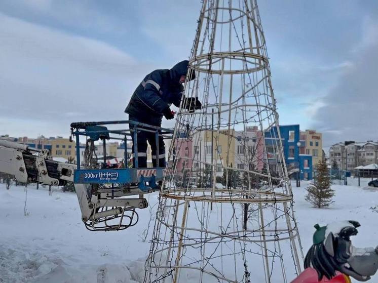 В Саратове установили покрытую ржавчиной елку