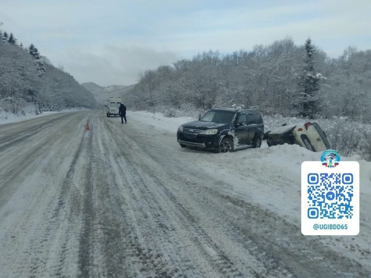 В Анивском районе из-за плохой погоды столкнулись две иномарки