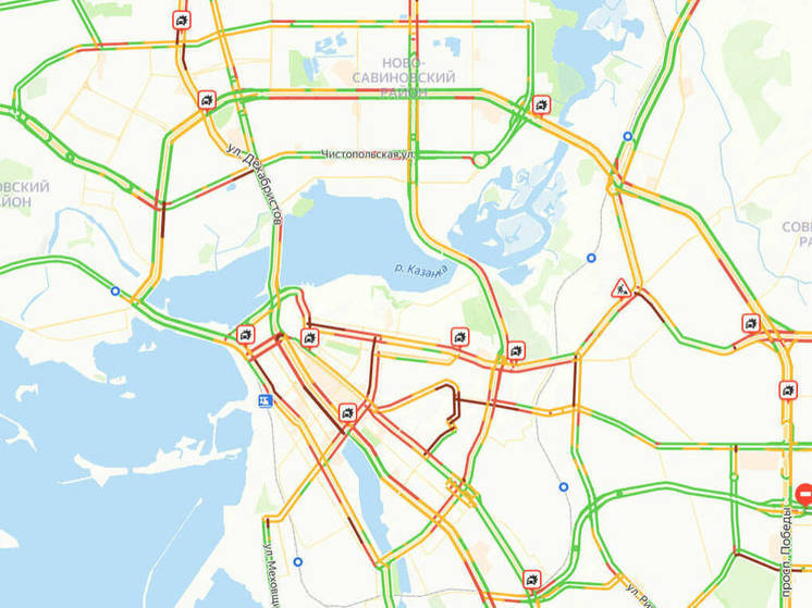 В Казани возникли 9-балльные пробки на дорогах
