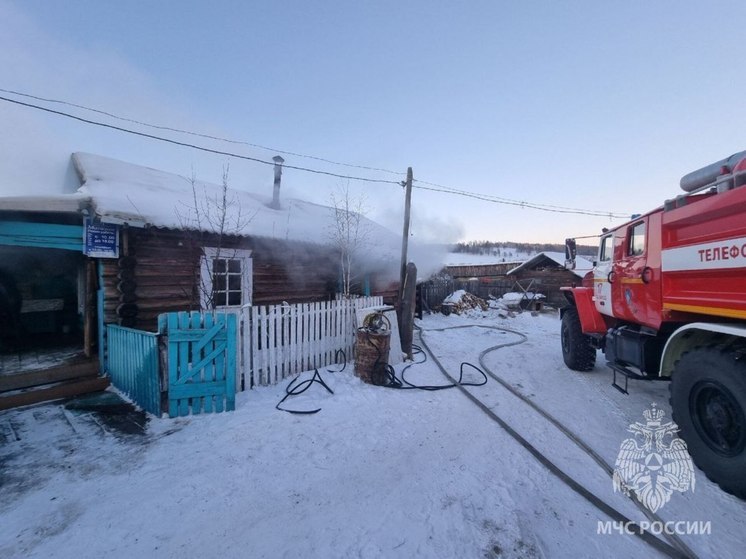 Огонь уничтожил товары в сельском магазине в Забайкалье