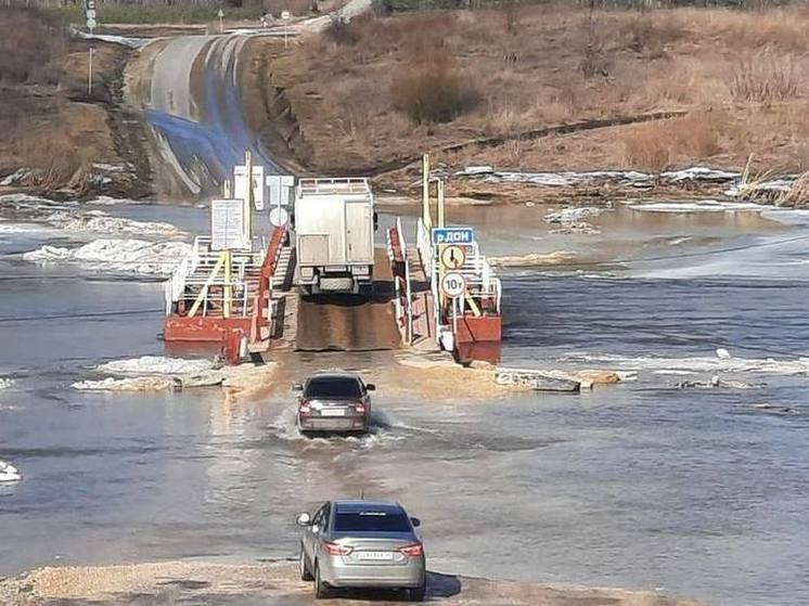 В Липецкой области перекрыли мост из-за паводка на реке Дон