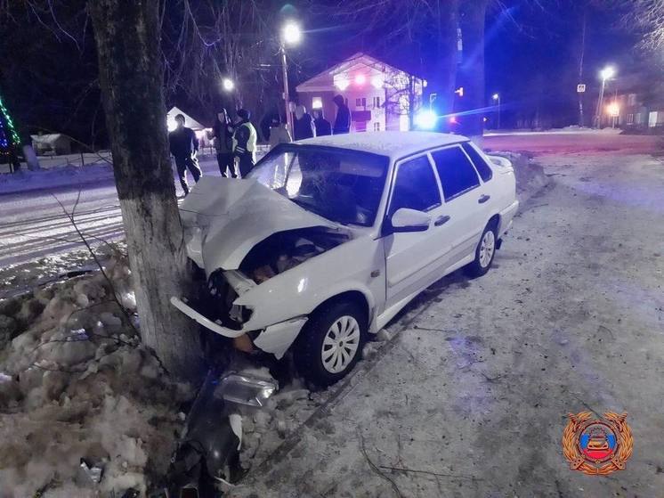 В Тверской области "ВАЗ" врезался в дерево, двое пострадали