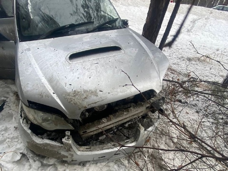 Молодой водитель погиб в результате наезда на дерево в Курганской области