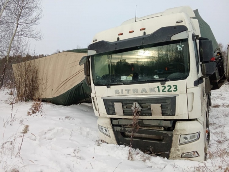 Грузовик выехал на встречку и снес «Ладу» на курганской трассе