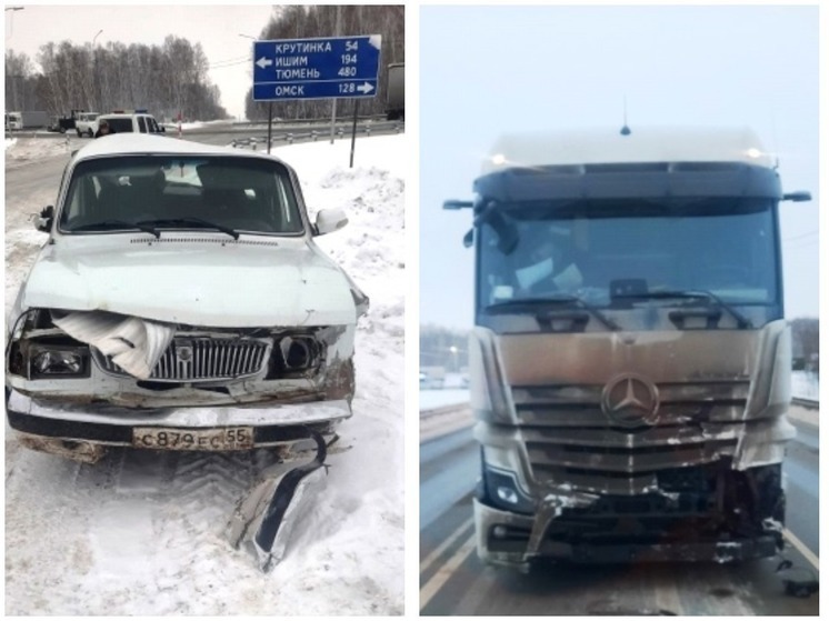 Один человек погиб в столкновении легковушки и большегруза на трассе Тюмень-Омск