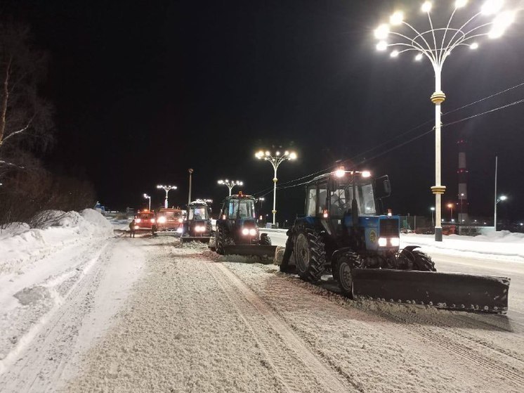 Более 3500 тысяч кубометров снега вывезли с улиц Мурманска за сутки