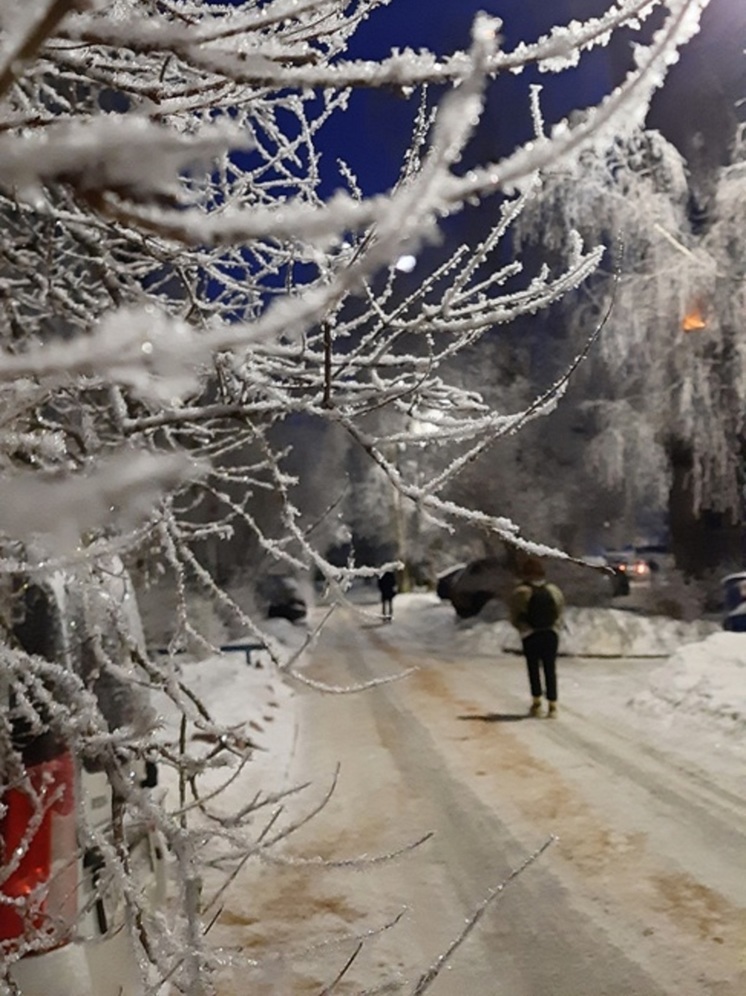 Опасность мокрого снега в Пскове