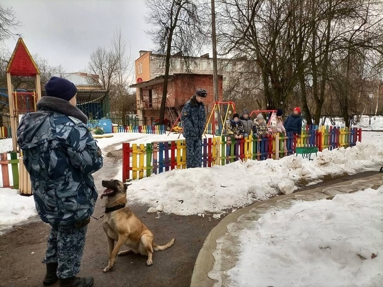 Новгородский детский реабилитационный центр посетили кинологи с собаками