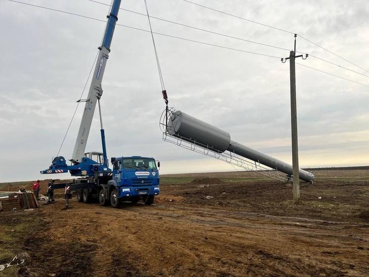 Завершаются монтажные работы по установке башен Рожновского в населенных пунктах Акимовского района