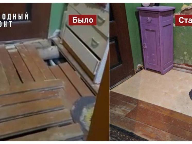 К Новому году престарелой жительнице Иванова отремонтировали сломанные управляющей компанией полы