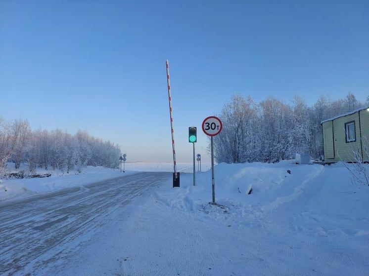 Повышение грузоподъемности на ледовой переправе через Лену