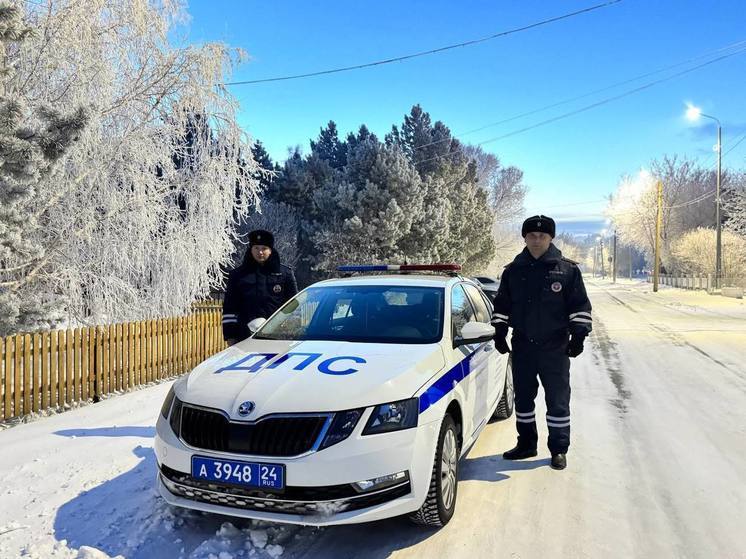 Полицейские спасли замерзающего автомобилиста на трассе в Шушенском районе