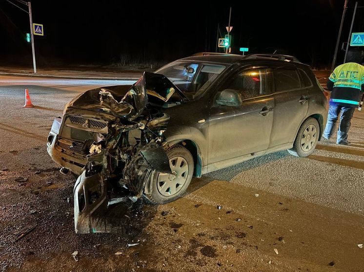 В Северном районе произошло лобовое столкновении двух авто