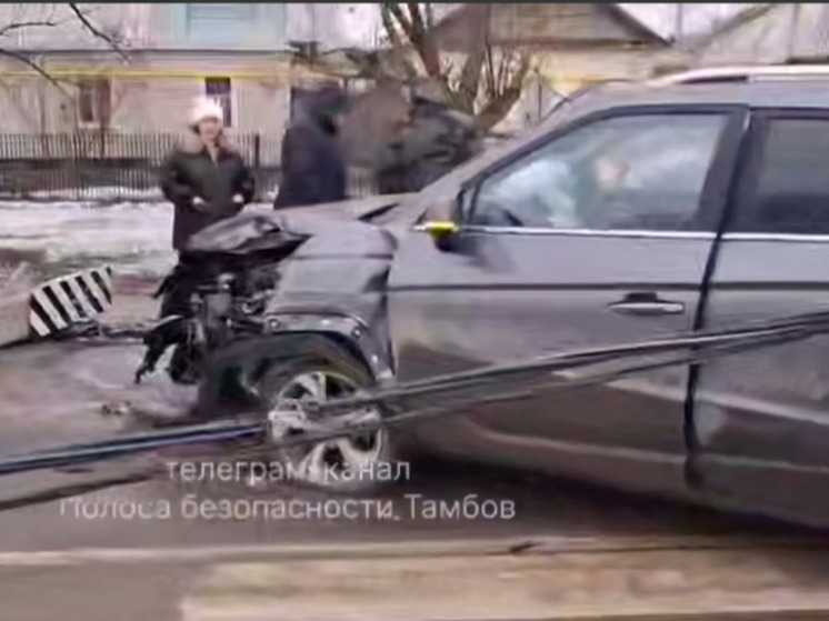В Донском автомобиль врезался в столб