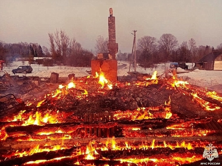 В Гусино сгорела заброшка