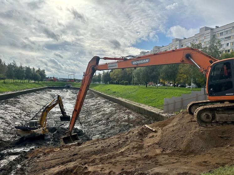 В Петербурге завершили второй этап расчистки русла реки Новой