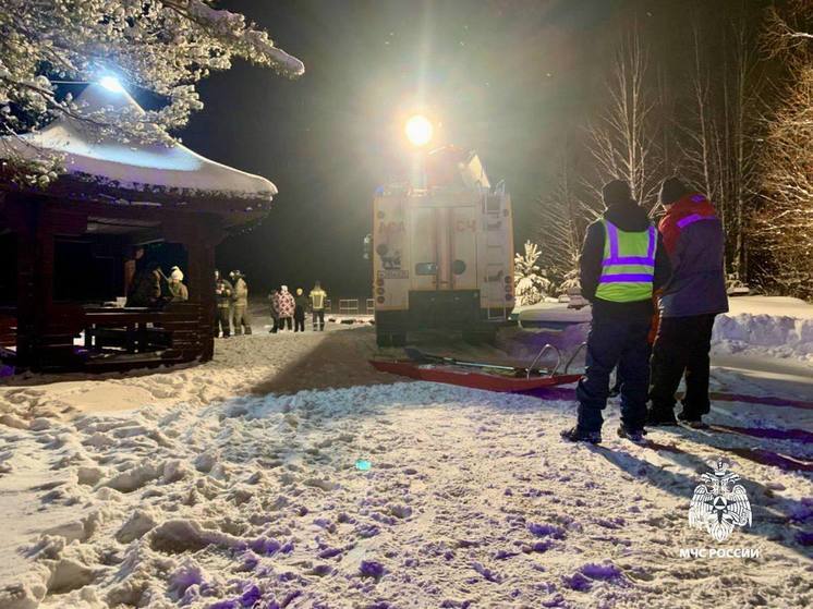 Под лед на озере в Карелии провалились 11 человек