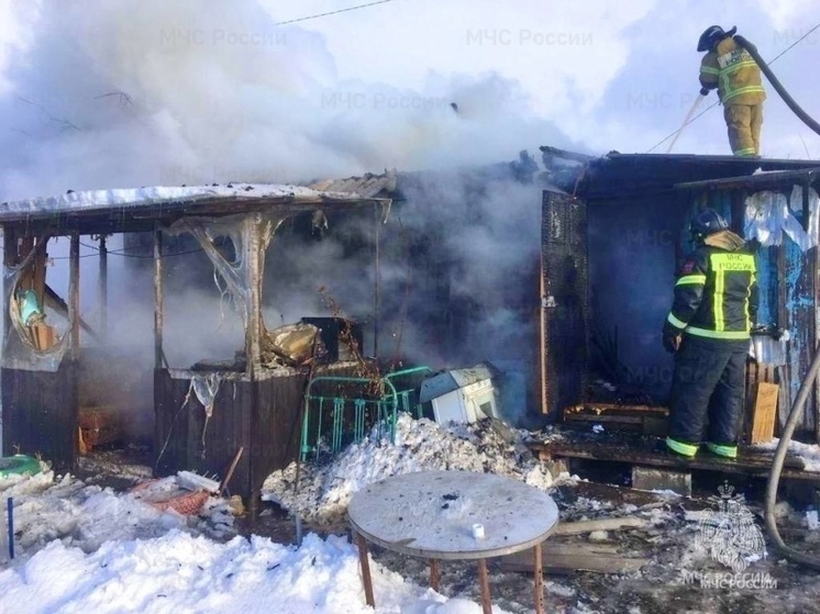 В Вяземском районе, накануне Рождества, сгорел частный жилой дом