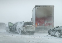 Самое массовое столкновение автомобилей в одной аварии произошло на севере Казахстана