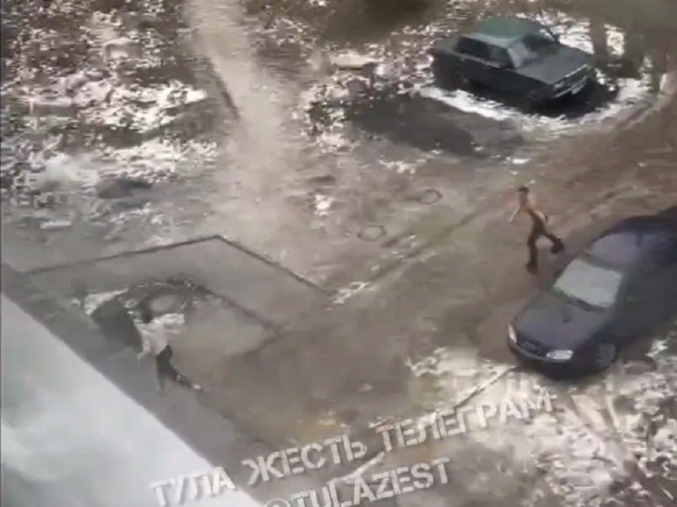 Погоню с повреждением машины кулаками засняли в Щекино