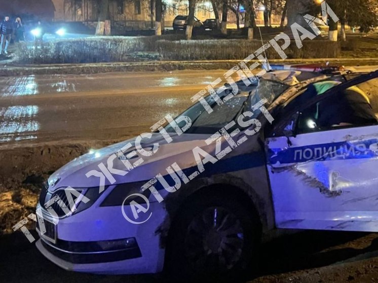 Очевидцы: экипаж ГИБДД перевернутся в Алексине