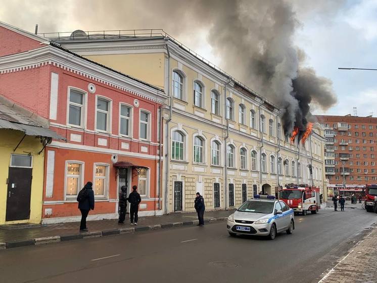 Сгоревший в Туле военный госпиталь входил в перечень объектов культурного наследия