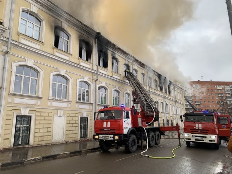 Миляев назвал предварительную причину пожара в военном госпитале в Туле