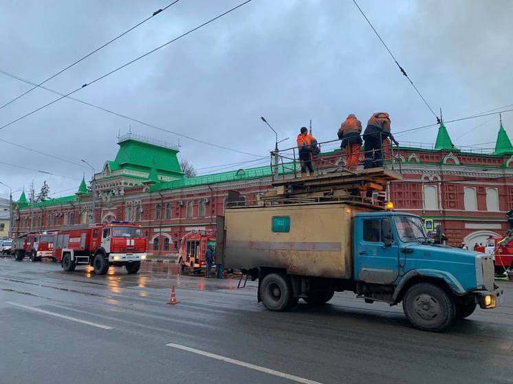 В Туле улица Советская полностью заблокирована для движения в районе пожара