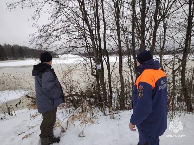 Прохожий спас провалившегося под лед ребенка в Старой Руссе