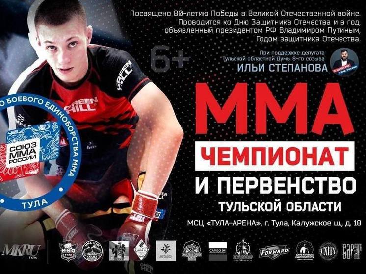 Чемпионат и Первенство Тульской области по ММА состоятся 28 февраля