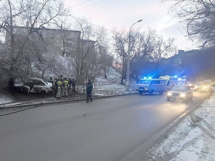 В Волгограде водитель погибла после наезда на дерево, два ребенка пострадали