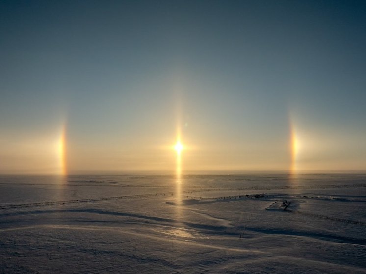 Ослепительное гало сфотографировали на ямальском месторождении