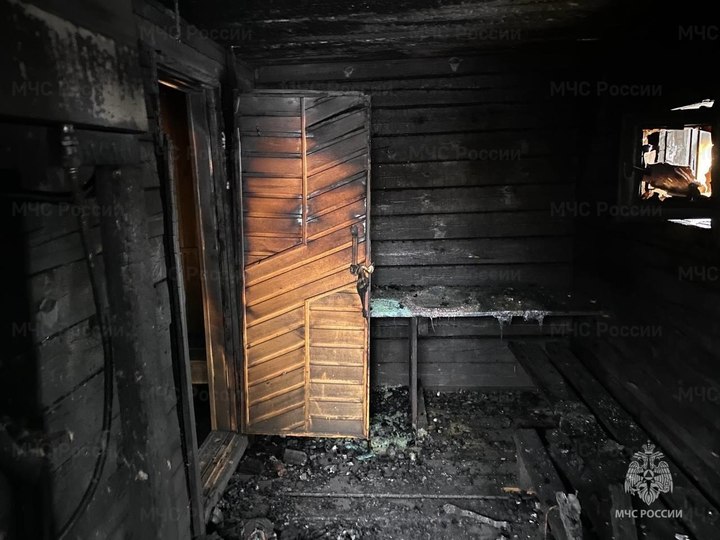 В Чебоксарском округе сгорела баня