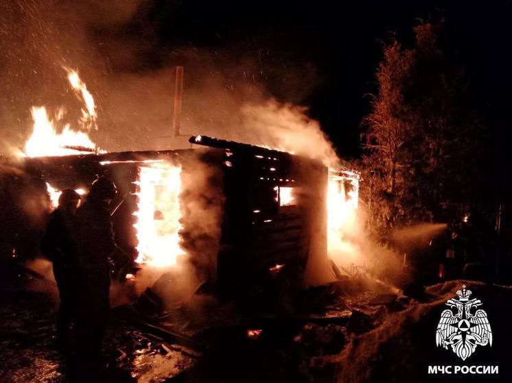 В Тверской области глубокой ночью дотла сгорела баня