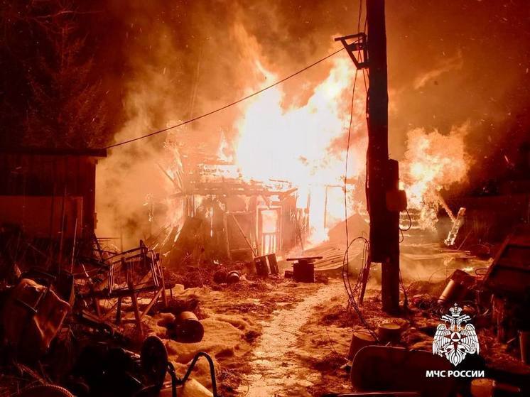 Еще одна баня сгорела дотла в Тверской области