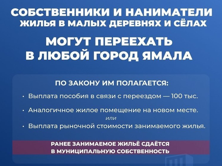 Ямкин: переезд ямальцев из сел в современные квартиры — право, а не обязанность