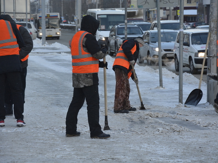 В Алтайском крае более 400 осужденных «выпустили» на улицы для уборки снега