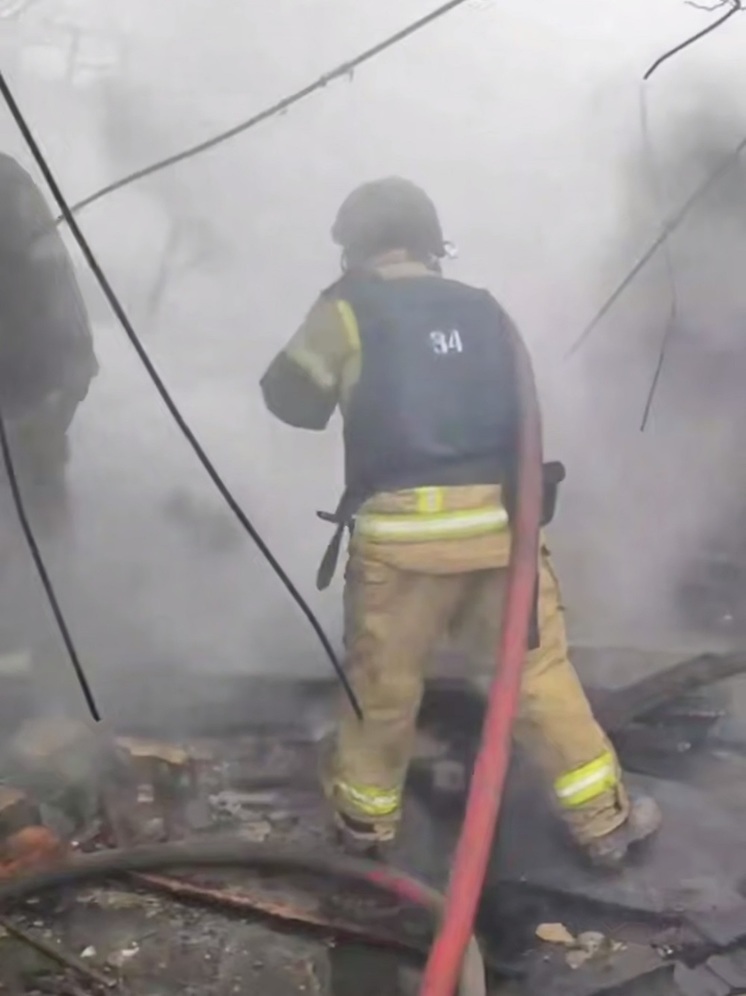 В Горловке произошёл пожар из-за обстрела ВСУ