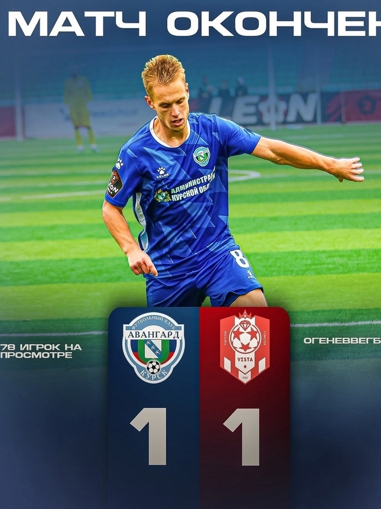 Курский «Авангард» сыграл на равных с геленджикской «Вистой»
