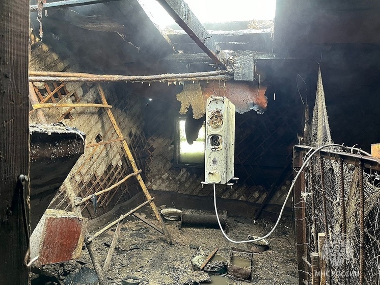 Курятник и три тонны сена сгорели в Хакасии