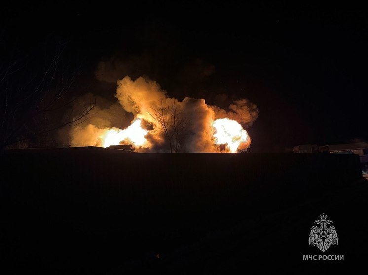 Гараж сгорел в городе Забайкалья