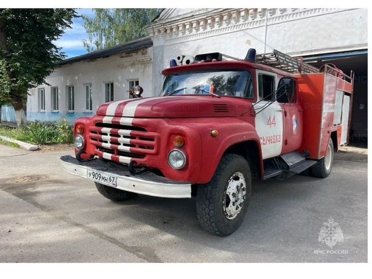 В Сычевке сгорела баня