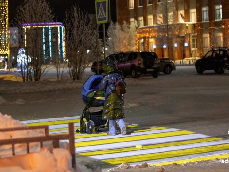 Гобо-проекторами в НАО оборудовали 50 пешеходных переходов